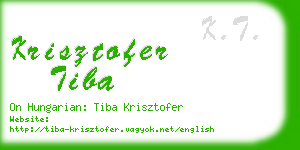 krisztofer tiba business card